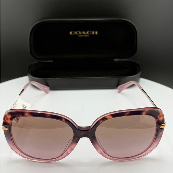 COACH HC 8320 56505M ROSE HAVANA GRADIENT AUTHENTIC FRAMES SUNGLASSES 55-17. NEW - Picture 5 of 12